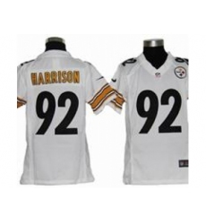 Youth Nike Youth Pittsburgh Steelers #92 James Harrison white jerseys