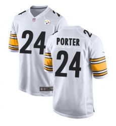 Youth Pittsburgh Steelers 24 Joey Porter Jr  White 2023 Draft Stitched Game Jersey