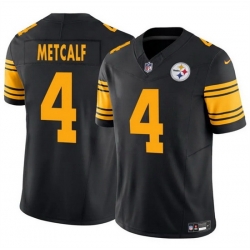 Youth Pittsburgh Steelers 4 DK Metcalf Black 2025 F U S E  Color Rush Vapor Untouchable Limited Stitched Jersey