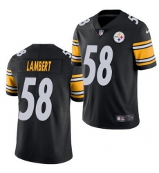 Youth Pittsburgh Steelers 58 Jack Lambert Black Vapor Untouchable Limited Stitched Jersey 