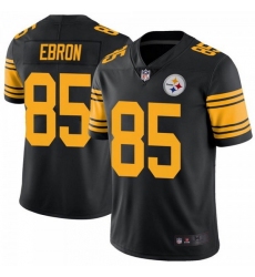 Youth Pittsburgh Steelers 85 Eric Ebron Color Rush Jersey   Black Limited 