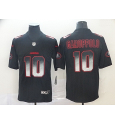 49ers 10 Jimmy Garoppolo Black Arch Smoke Vapor Untouchable Limited Jersey