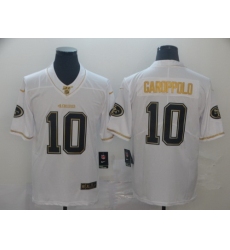 49ers 10 Jimmy Garoppolo White Gold Vapor Untouchable Limited Jersey