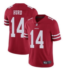 49ers 14 Jalen Hurd Red Team Color Men Stitched Football Vapor Untouchable Limited Jersey