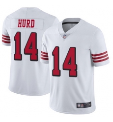 49ers 14 Jalen Hurd White Rush Men Stitched Football Vapor Untouchable Limited Jersey
