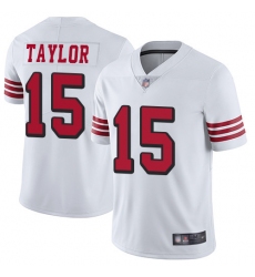 49ers 15 Trent Taylor White Rush Mens Stitched Football Vapor Untouchable Limited Jersey