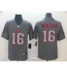 49ers 16 Joe Montana Gray Camo Vapor Untouchable Limited Jersey