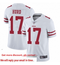 49ers 17 Jalen Hurd White Men Stitched Football Vapor Untouchable Limited Jersey