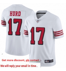 49ers 17 Jalen Hurd White Rush Men Stitched Football Vapor Untouchable Limited Jersey