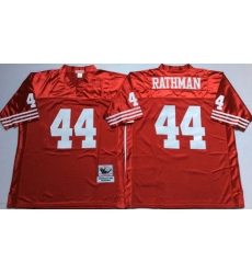 49ers 44 Tom Rathman Red Throwback Jersey