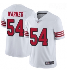 49ers 54 Fred Warner White Rush Men Stitched Football Vapor Untouchable Limited Jersey