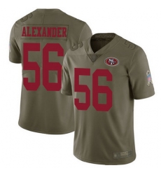 49ers #56 Kwon Alexander Olive Men Stitched Football Limited 2017 Salute To Service Jersey