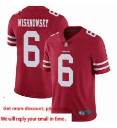 49ers 6 Mitch Wishnowsky Red Team Color Men Stitched Football Vapor Untouchable Limited Jersey