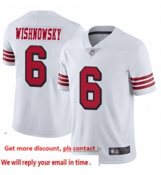 49ers 6 Mitch Wishnowsky White Rush Men Stitched Football Vapor Untouchable Limited Jersey