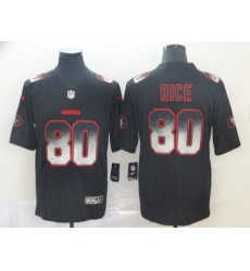 49ers 80 Jerry Rice Black Arch Smoke Vapor Untouchable Limited Jersey