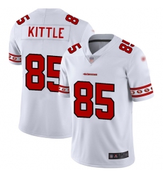 49ers 85 George Kittle White Mens Stitched Football Limited Team Logo Fashion Jersey