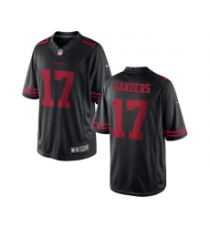 Men 49ers 17 Emmanuel Sanders Black Game Stitched NFL Jersey