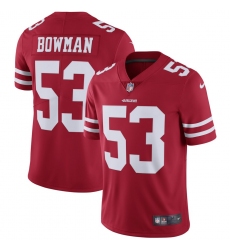 Men 49ers #53 NaVorro Bowman Red Vapor Untouchable Limited Player NFL Jersey