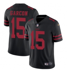 Men Nike 49ers #15 Pierre Garcon Black Alternate Stitched NFL Vapor Untouchable Limited Jersey