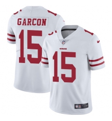 Men Nike 49ers #15 Pierre Garcon White Stitched NFL Vapor Untouchable Limited Jersey
