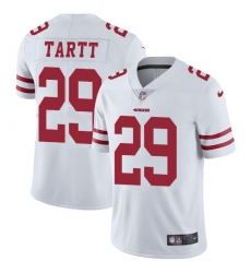 Men Nike 49ers #29 Jaquiski Tartt White Stitched NFL Vapor Untouchable Limited Jersey
