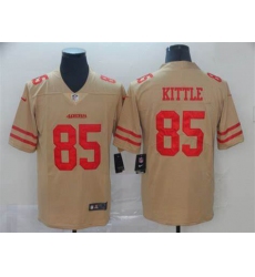 Men Nike 49ers 85 George Kittle Cream Inverted Legend Limited Jersey