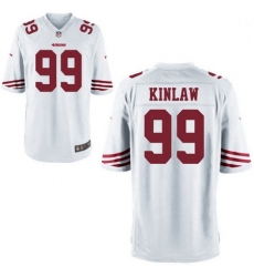 Men Nike 49ers 99 Javon Kinlaw White Game Stitched NFL Jersey