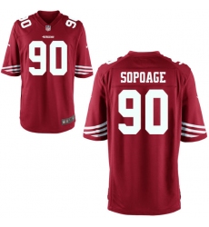 Men Nike 49ers Isaac Sopoaga 90 Stitched Red NFL Jersey