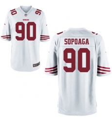 Men Nike 49ers Isaac Sopoaga 90 Stitched White NFL Jersey