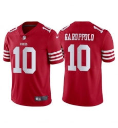 Men San Francisco 49ers 10 Jimmy Garoppolo 2022 New Scarlet Vapor Untouchable Stitched Football Jersey
