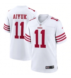 Men San Francisco 49ers 11 Brandon Aiyuk 2022 New White Stitched Game Jersey