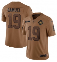 Men San Francisco 49ers 13 Brock Purdy 2023 Brown Salute To Sercie Stitched Football Jersey