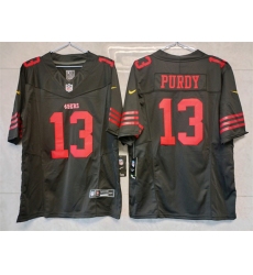 Men San Francisco 49ers 13 Brock Purdy Black 2023 F U S E  Vapor Untouchable Limited Stitched Football Jersey