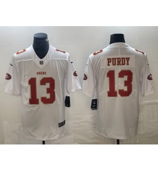 Men San Francisco 49ers 13 Brock Purdy White Vapor Untouchable Limited Stitched Jersey