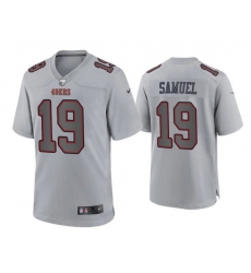 Men San Francisco 49ers 19 Deebo Samuel Grey Atmosphere Fashion Stitched Game Jersey