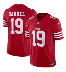 Men San Francisco 49ers 19 Deebo Samuel Red 2023 F.U.S.E. Vapor Untouchable Limited Stitched Football Jersey