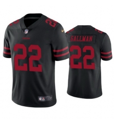 Men San Francisco 49ers 22 Wayne Gallman Jr Black Vapor limited Jersey