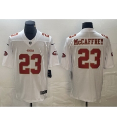 Men San Francisco 49ers 23 Christian McCaffrey White Vapor Untouchable Limited Stitched Jersey