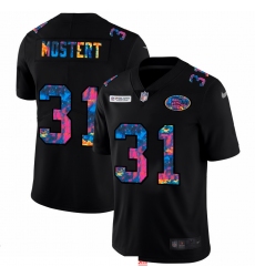 Men San Francisco 49ers 31 Raheem Mostert Men Nike Multi Color Black 2020 NFL Crucial Catch Vapor Untouchable Limited Jersey