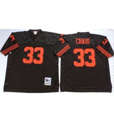 Men San Francisco 49ers 33 Roger Craig Black M&N Throwback Jersey