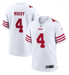 Men San Francisco 49ers 4 Jake Moody White Stitched Football Game Jersey
