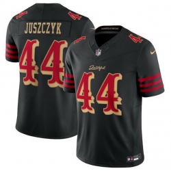 Men San Francisco 49ers 44 Kyle Juszczyk Black 2025 F U S E  Rivalries Vapor Limited Stitched Football Jersey