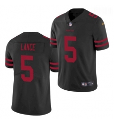 Men San Francisco 49ers #5 Trey Lance Jersey Black 2021 Limited Football