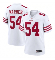 Men San Francisco 49ers 54 Fred Warner 2022 New White Stitched Game Jersey