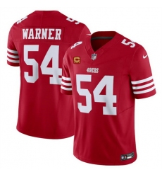 Men San Francisco 49ers 54 Fred Warner Red 2024 F U S E  With 4 Star C Patch Vapor Untouchable Limited Stitched Football Jersey