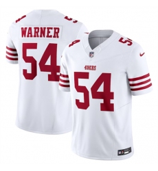 Men San Francisco 49ers 54 Fred Warner White 2023 F U S E  Vapor Untouchable Limited Stitched Football Jersey