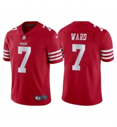 Men San Francisco 49ers 7 Charvarius Ward Red Vapor Untouchable Limited Stitched Football Jersey