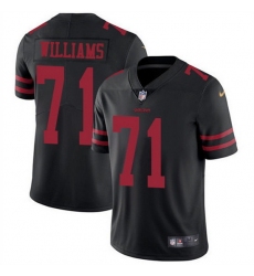 Men San Francisco 49ers 71 Trent Williams Black Vapor Untouchable Limited Stitched Football Jersey