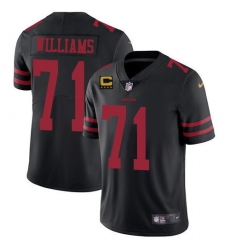 Men San Francisco 49ers #71 Trent Williams Black With C Patch Vapor Untouchable Limited Stitched Football Jersey