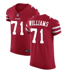 Men San Francisco 49ers 71 Trent Williams Red Team Color Men Stitched NFL Vapor Untouchable Elite Jersey